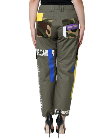  - Green Military Cotton Cargo Pants