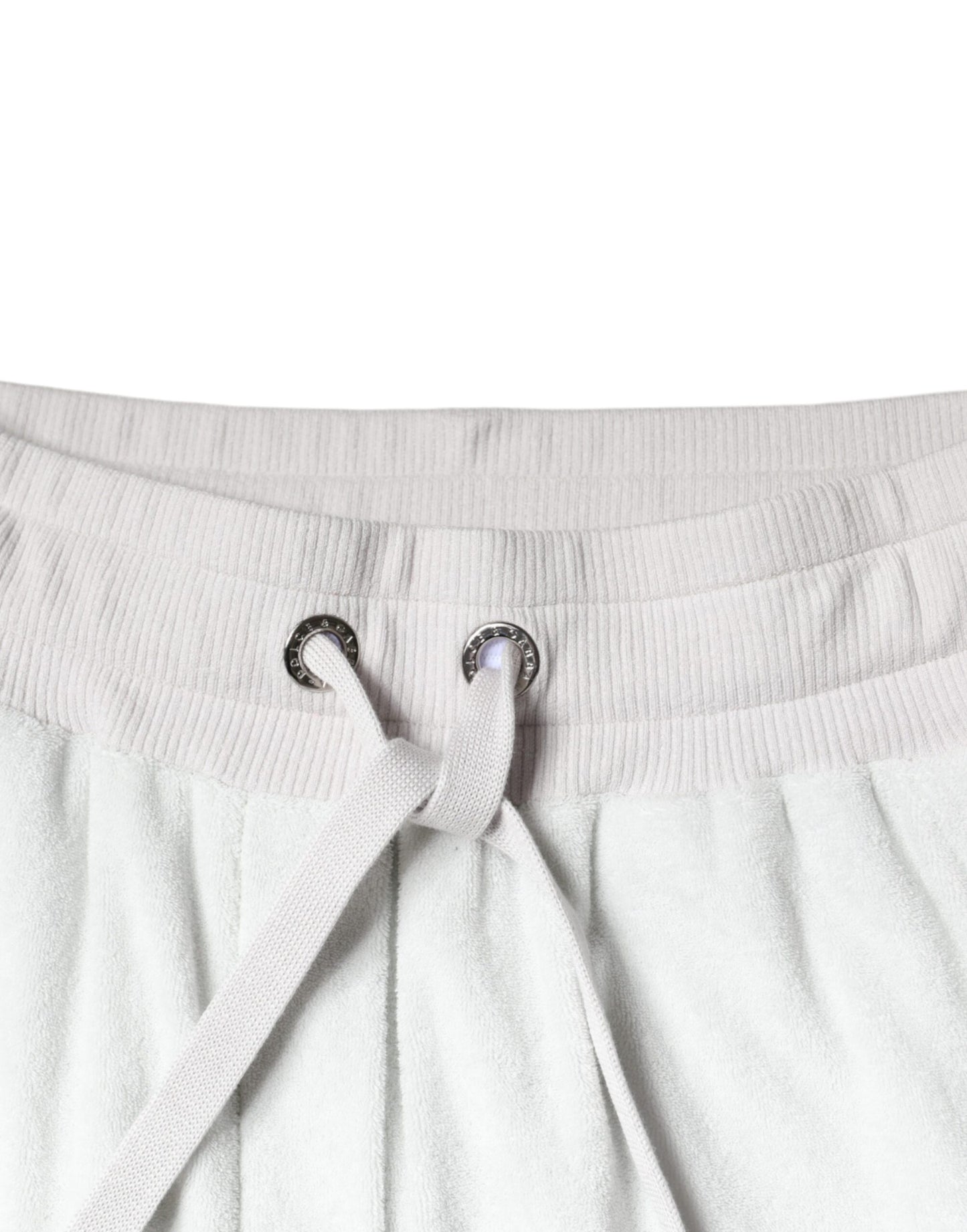  - White Nylon Jogger Sweatpants Pants