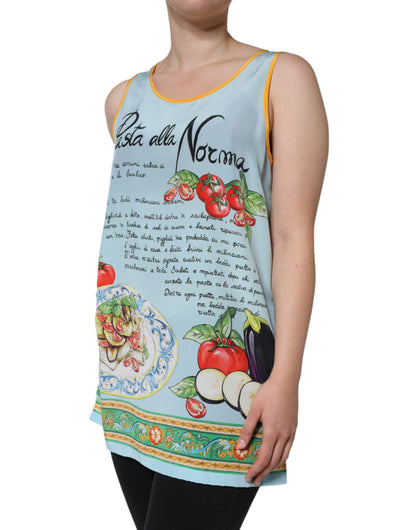  - Multicolor Pasta Alla Norma Print Tank Top