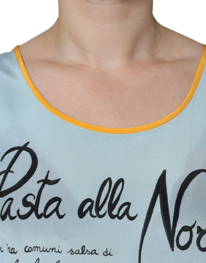  - Multicolor Pasta Alla Norma Print Tank Top