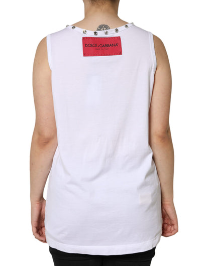  - White I Love The Love Embellished Tank Top