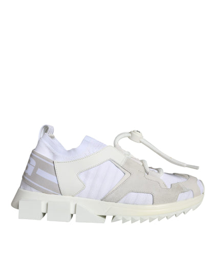 White Mesh Sorrento Trekking Sneakers Shoes - The Luxe Alliance