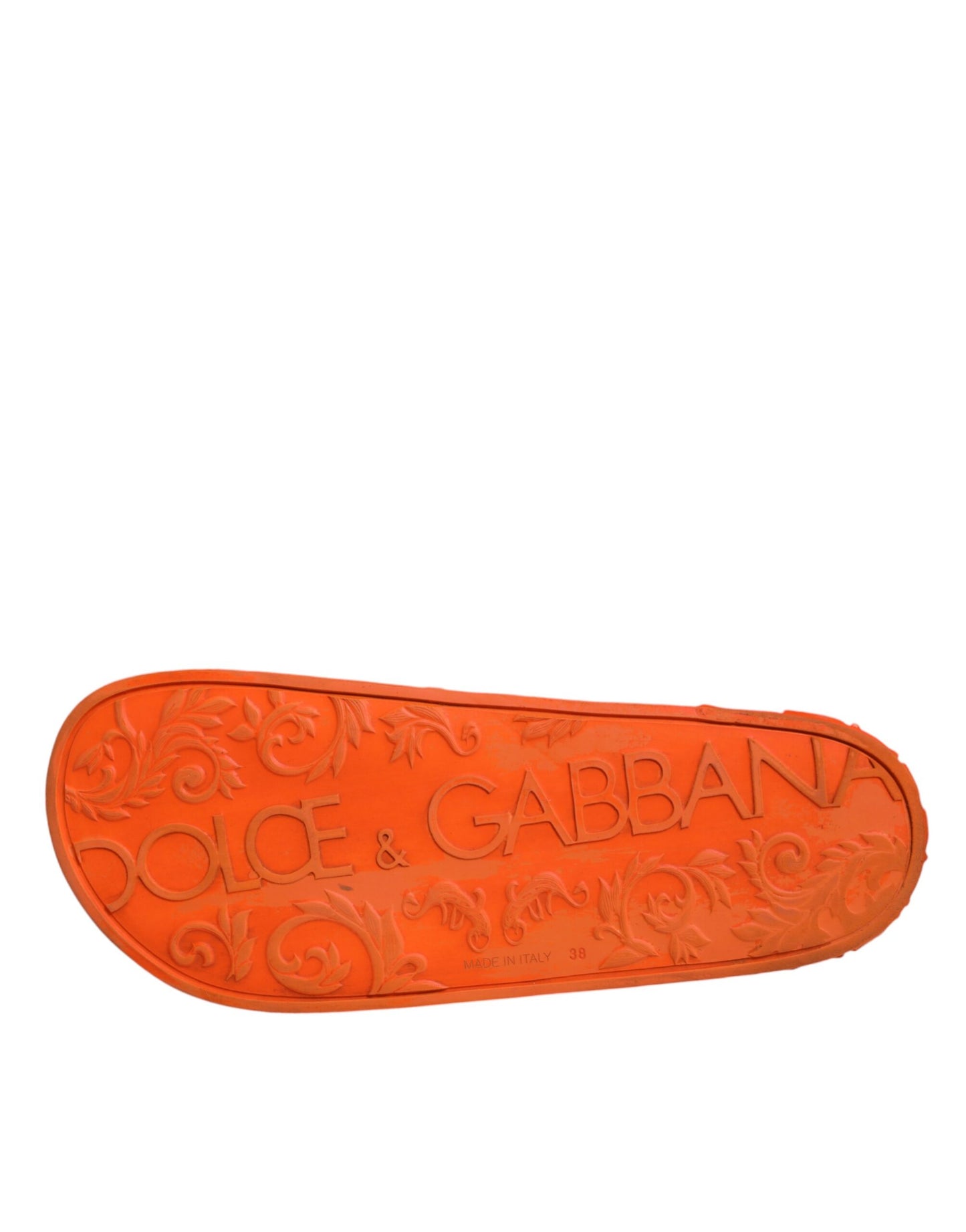 Orange Rubber Slides Sandals Beachwear Shoes - The Luxe Alliance