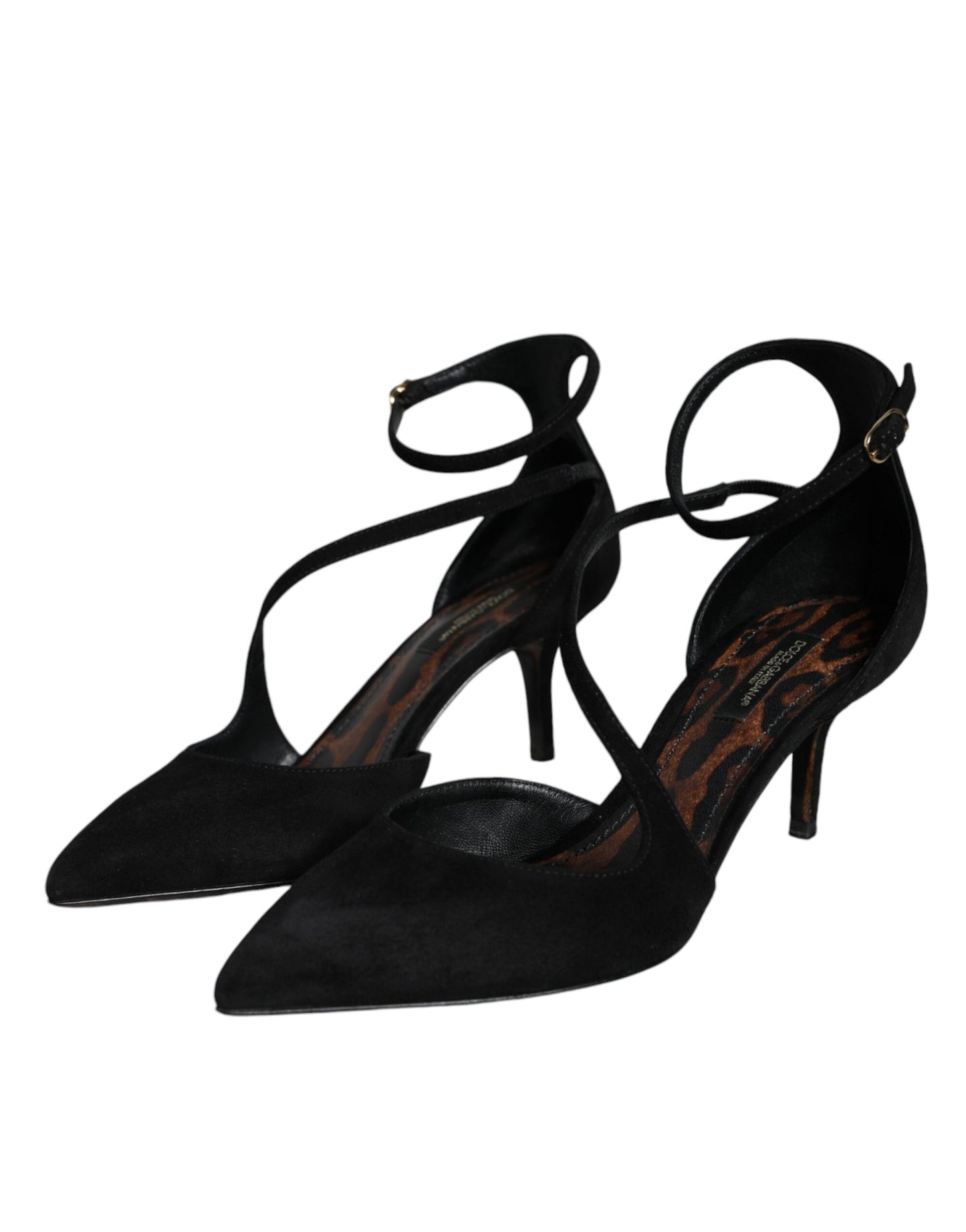 Black Suede Ankle Strap Pumps Heels Shoes - The Luxe Alliance