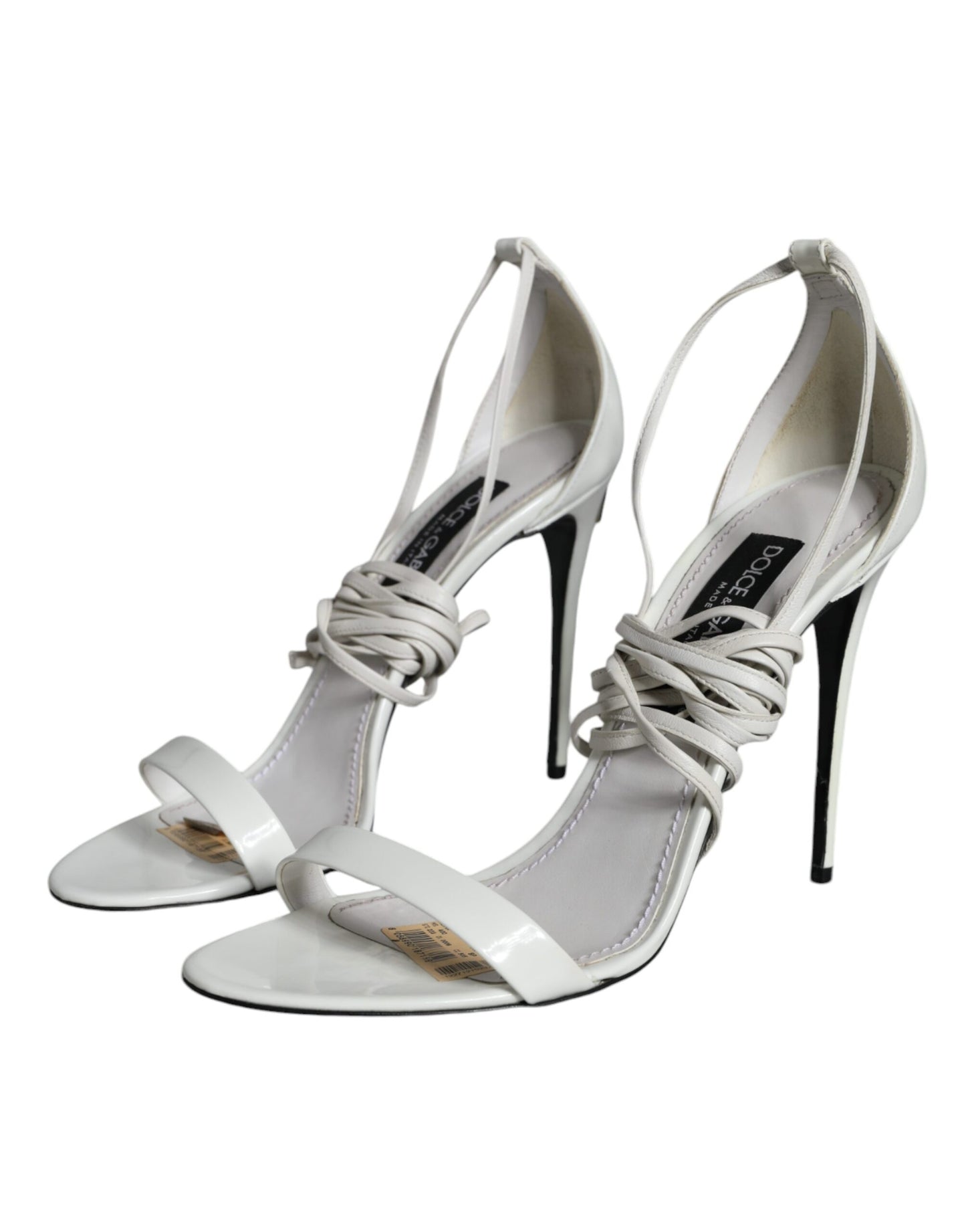 White Leather High Heels Sandals Shoes - The Luxe Alliance