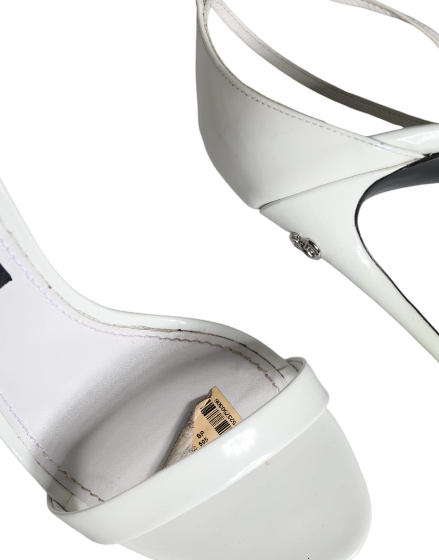 White Leather High Heels Sandals Shoes - The Luxe Alliance