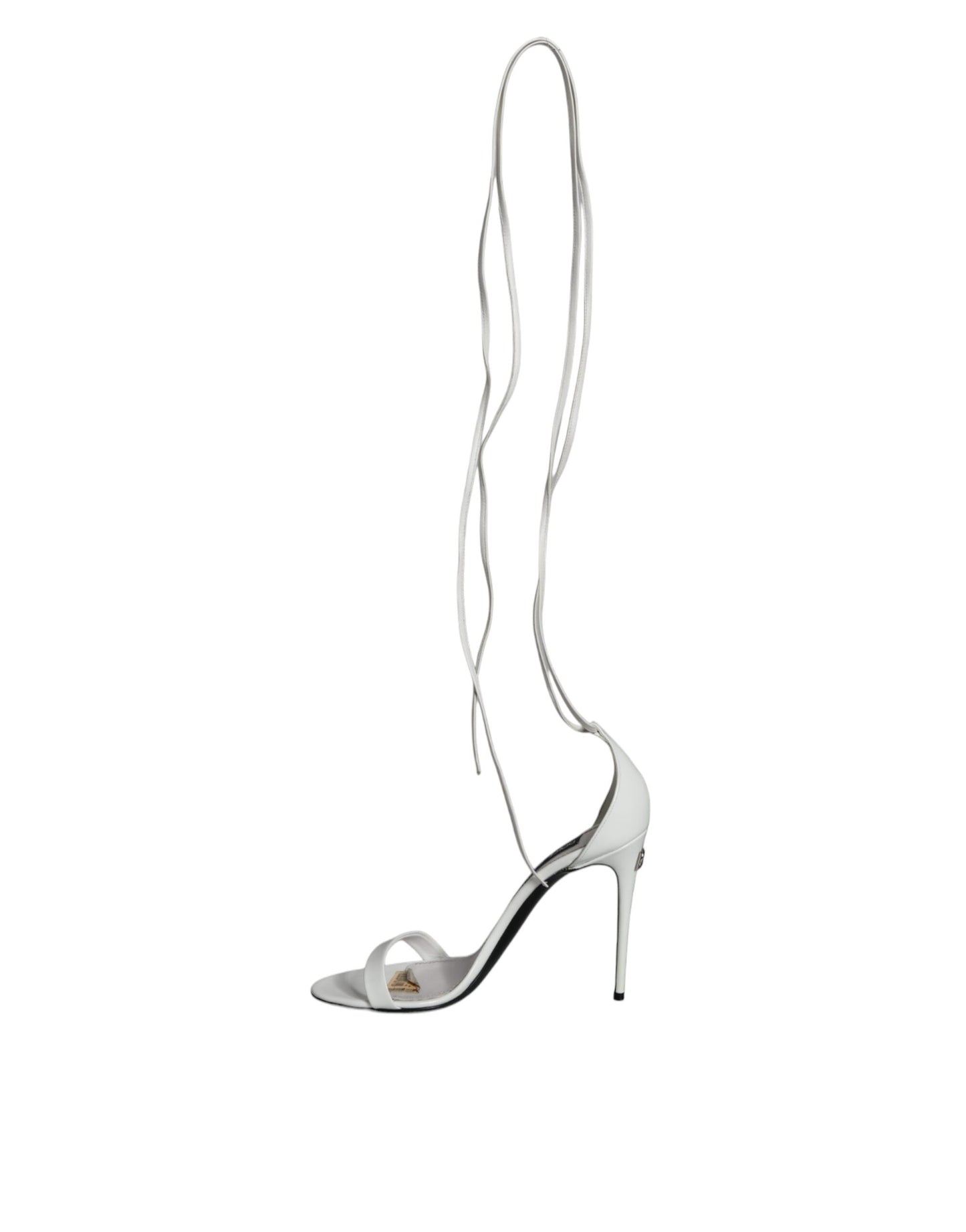 White Leather High Heels Sandals Shoes - The Luxe Alliance