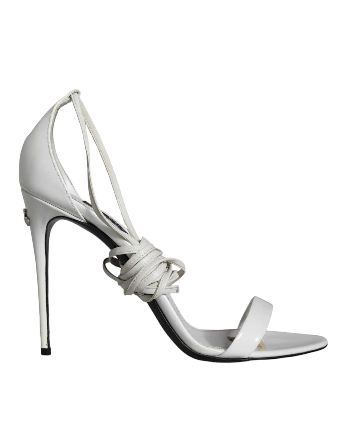 White Leather High Heels Sandals Shoes - The Luxe Alliance