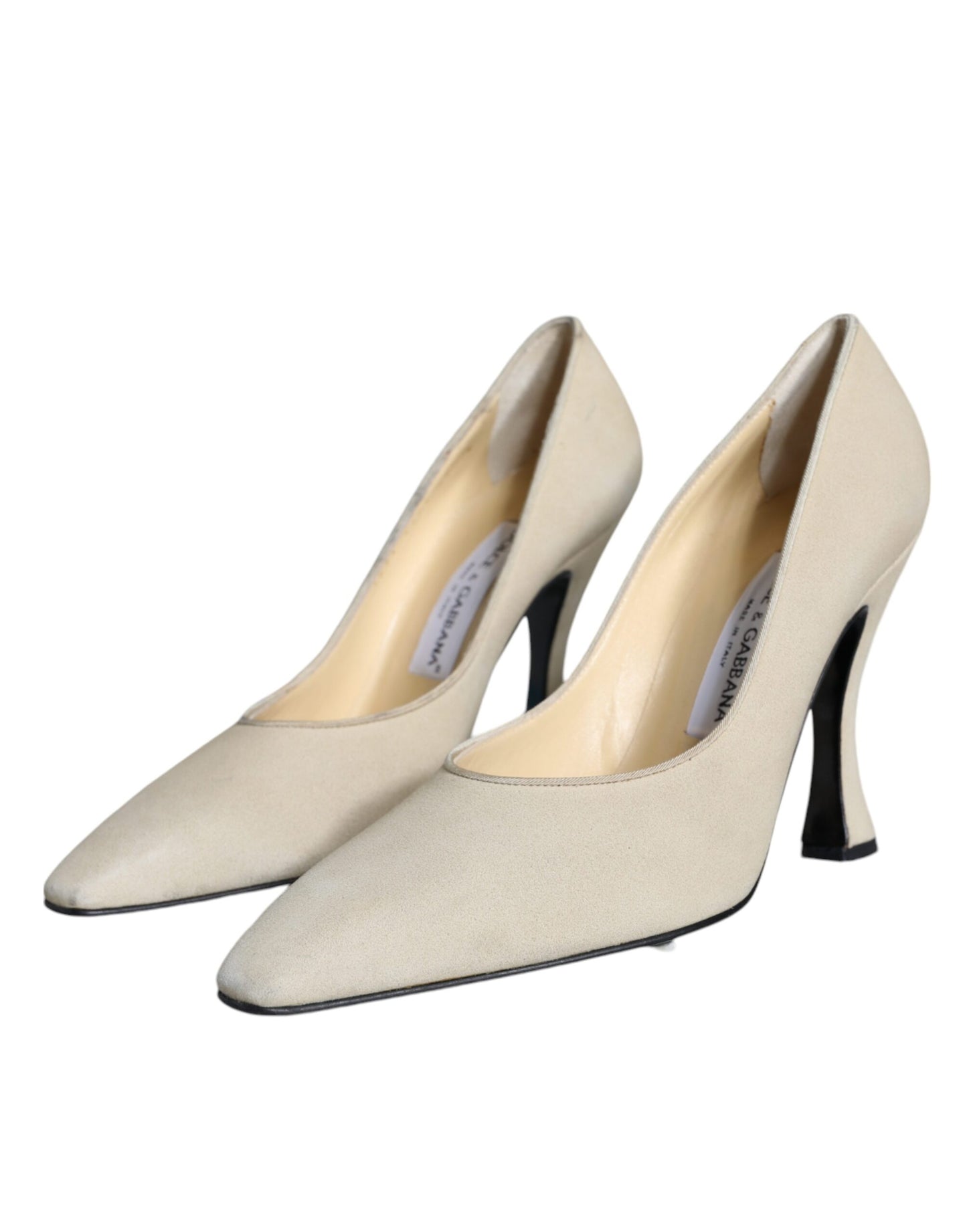 Beige Suede Leather High Heels Pumps Shoes - The Luxe Alliance