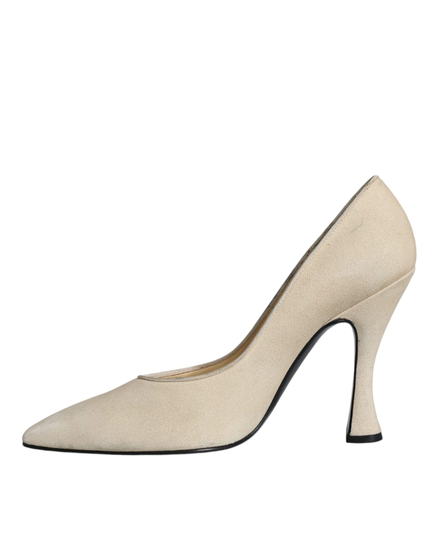 Beige Suede Leather High Heels Pumps Shoes - The Luxe Alliance