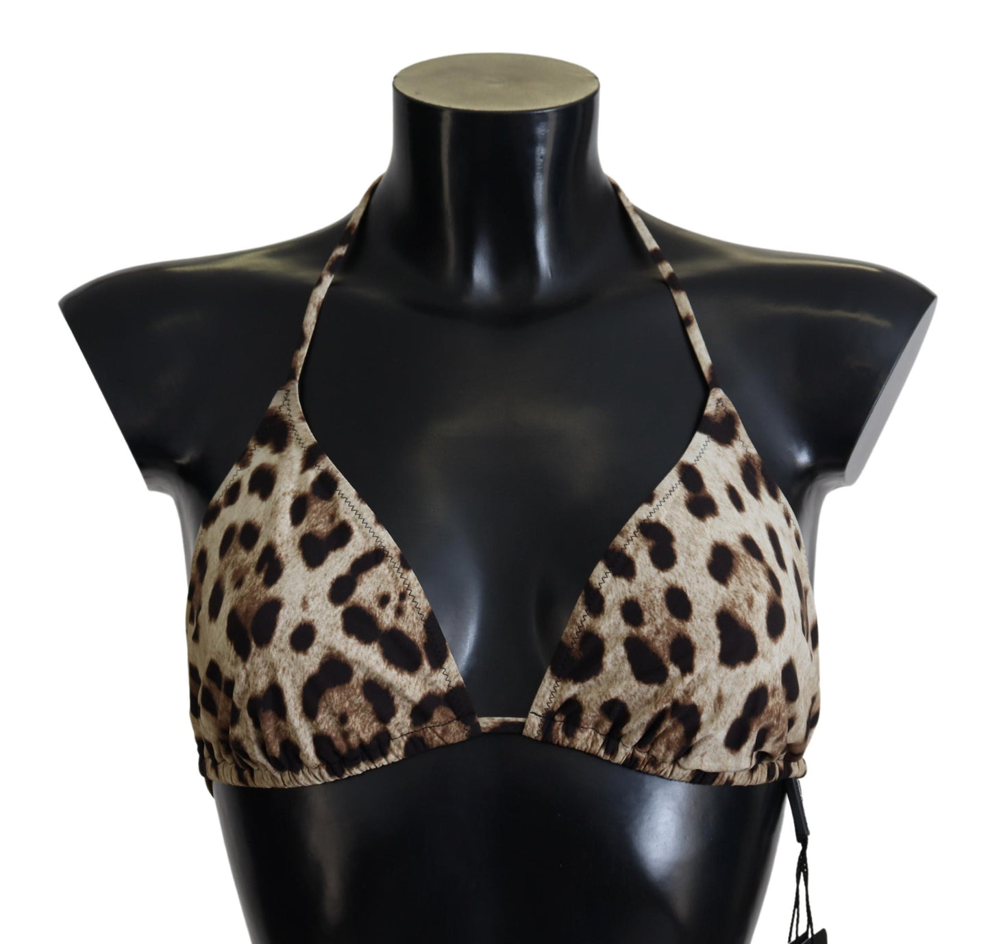 Brown Leopard Halter Beachwear Swimwear Bikini Top - The Luxe Alliance