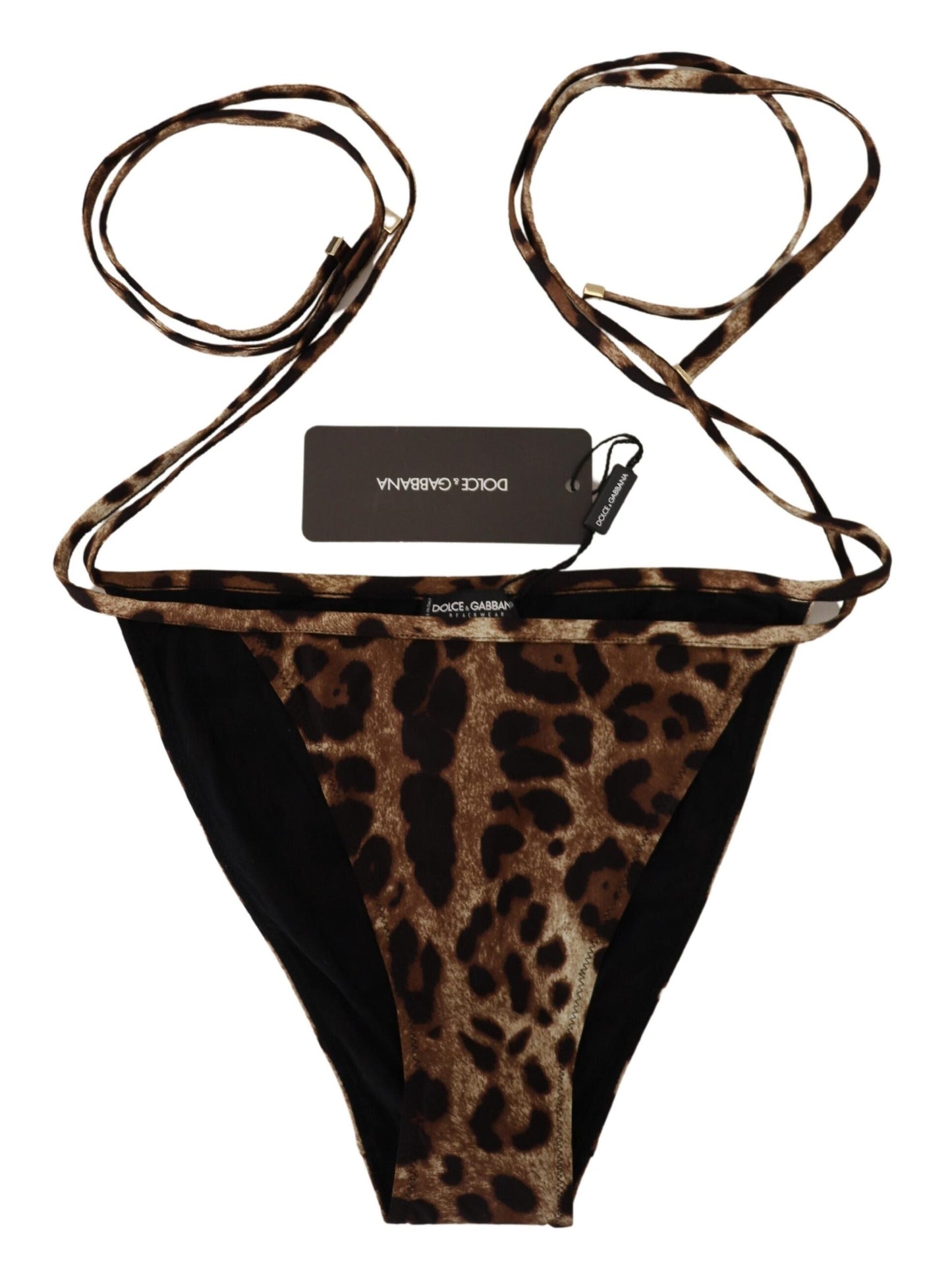 Brown Leopard Print Swimsuit Swimwear Bikini Bottom - The Luxe Alliance