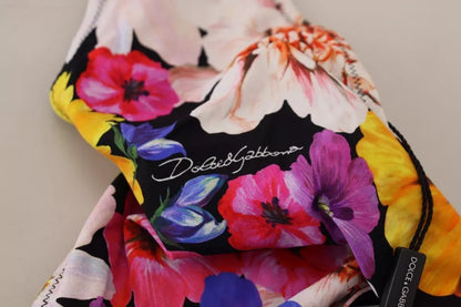 Dolce & Gabbana Black Floral Print Bikini Bottom