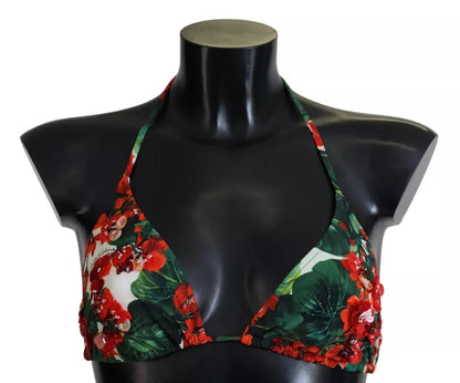 Multicolor Geranium Halter Beachwear Bikini Top - The Luxe Alliance