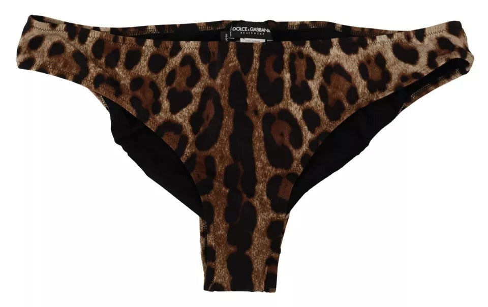 Brown Leopard Print Swimsuit Swimwear Bikini Bottom - The Luxe Alliance