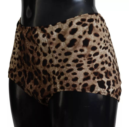 Brown Leopard Print Swimsuit Swimwear Bikini Bottom - The Luxe Alliance