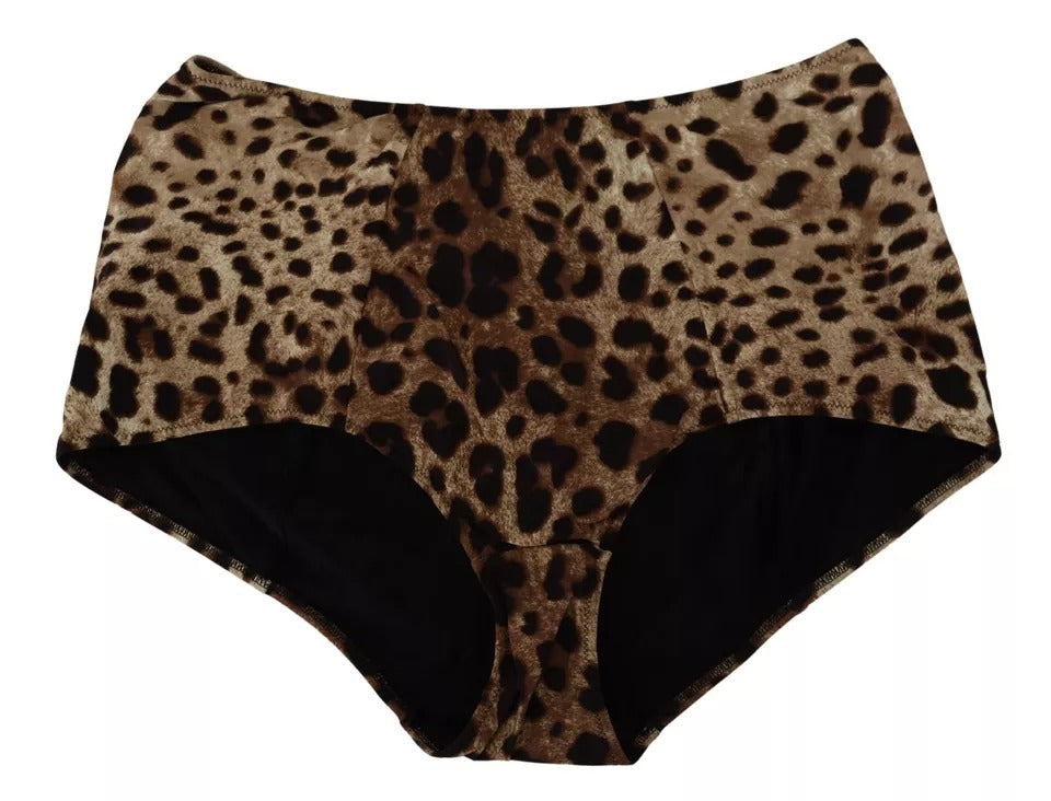 Brown Leopard Print Swimsuit Swimwear Bikini Bottom - The Luxe Alliance