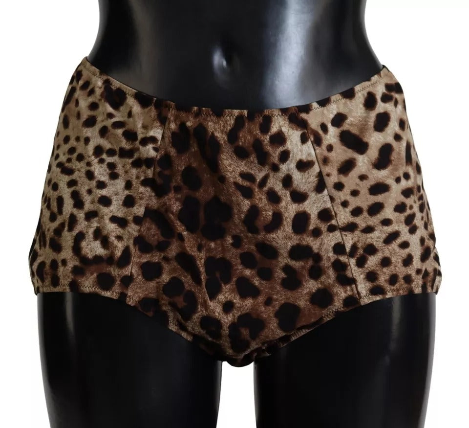 Brown Leopard Print Swimsuit Swimwear Bikini Bottom - The Luxe Alliance