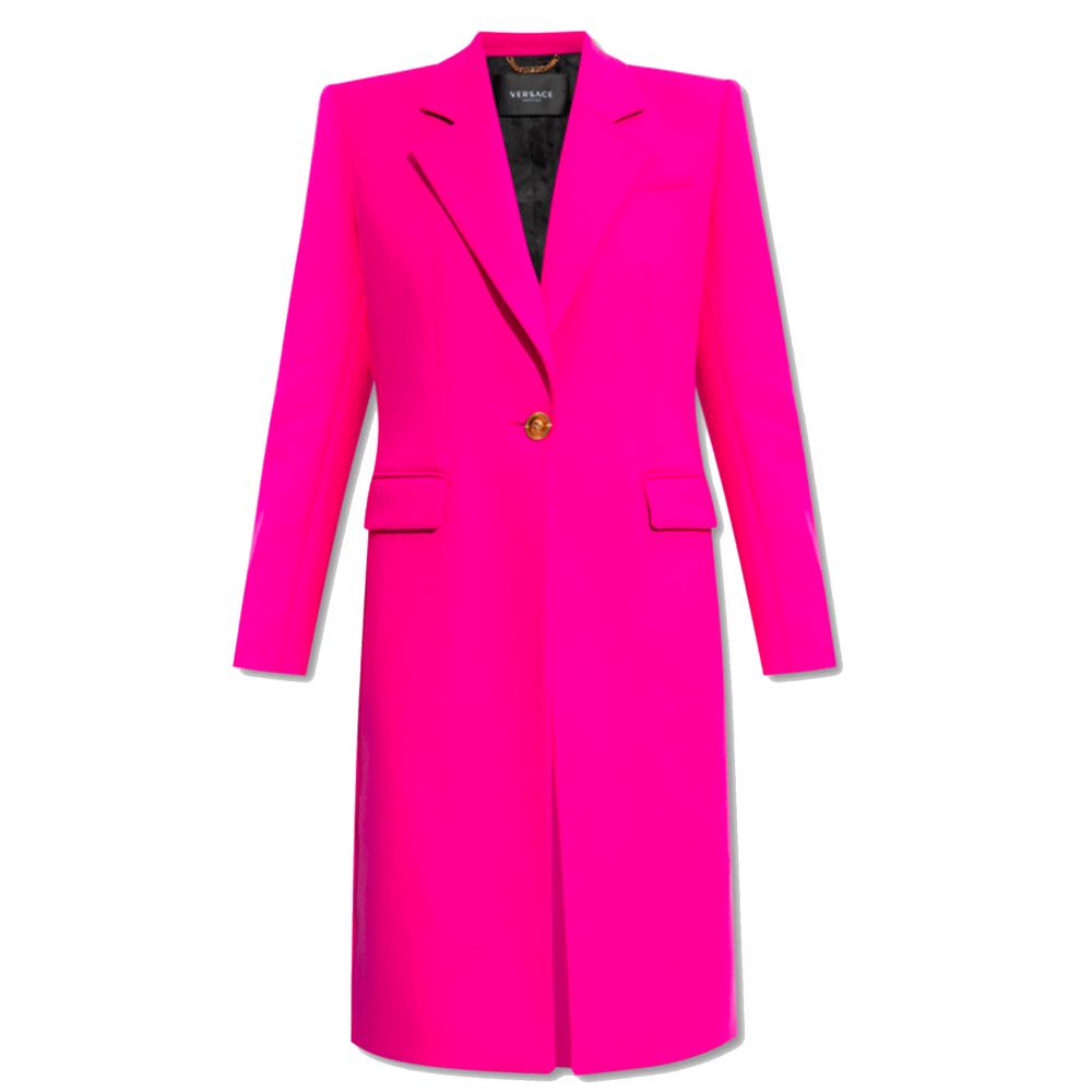 Fuchsia Viscose Jackets & Coat - The Luxe Alliance