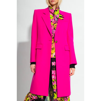 Fuchsia Viscose Jackets & Coat - The Luxe Alliance