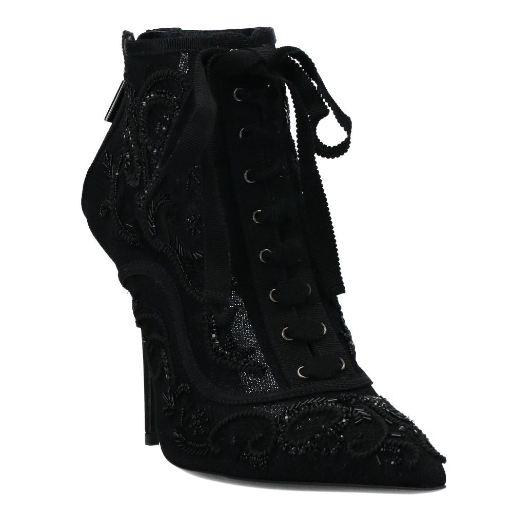 Black Polyester Boot - The Luxe Alliance