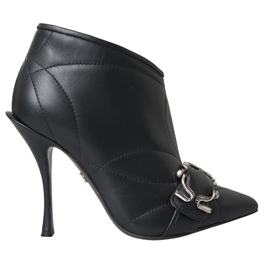 Black Leather Di Lambskin Boot - The Luxe Alliance