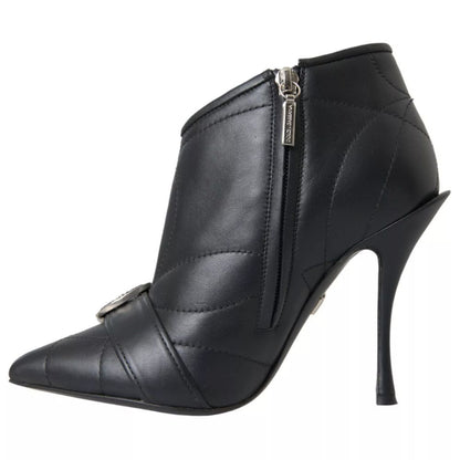 Black Leather Di Lambskin Boot - The Luxe Alliance