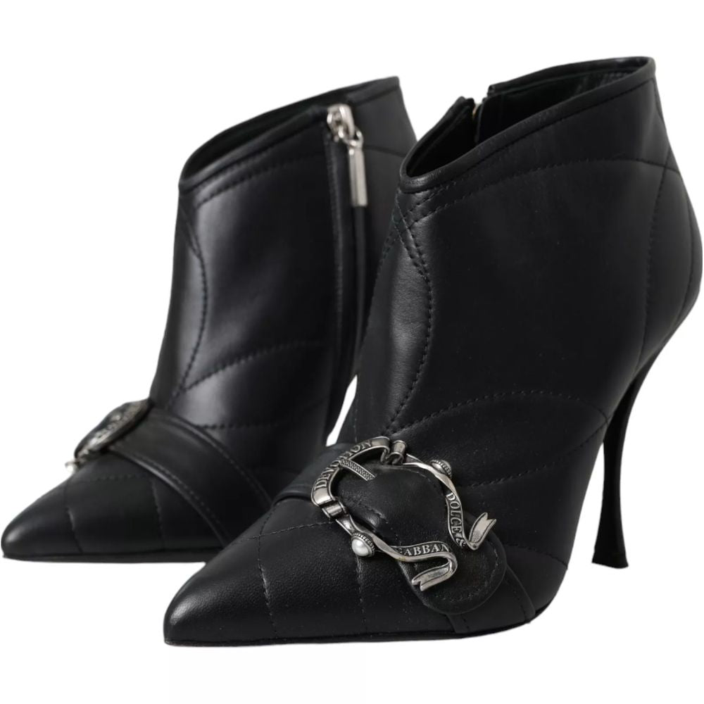 Black Leather Di Lambskin Boot - The Luxe Alliance