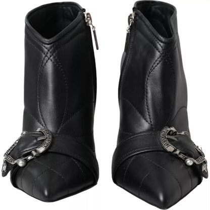 Black Leather Di Lambskin Boot - The Luxe Alliance