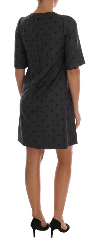  - Chic Polka Dotted Wool Dress