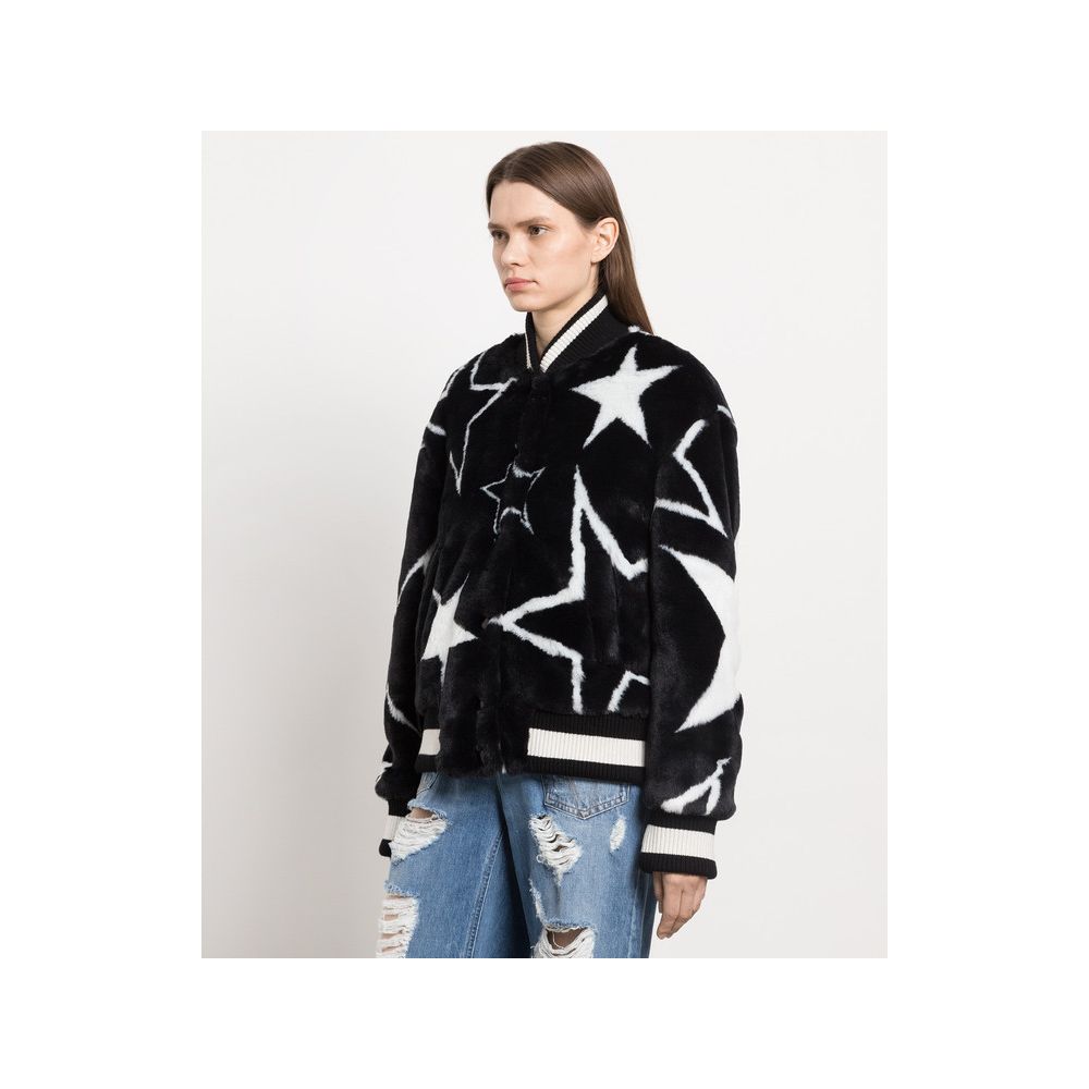 Black Acrylic Jackets & Coat - The Luxe Alliance