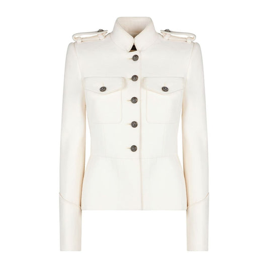  - White Wool Jackets & Coat