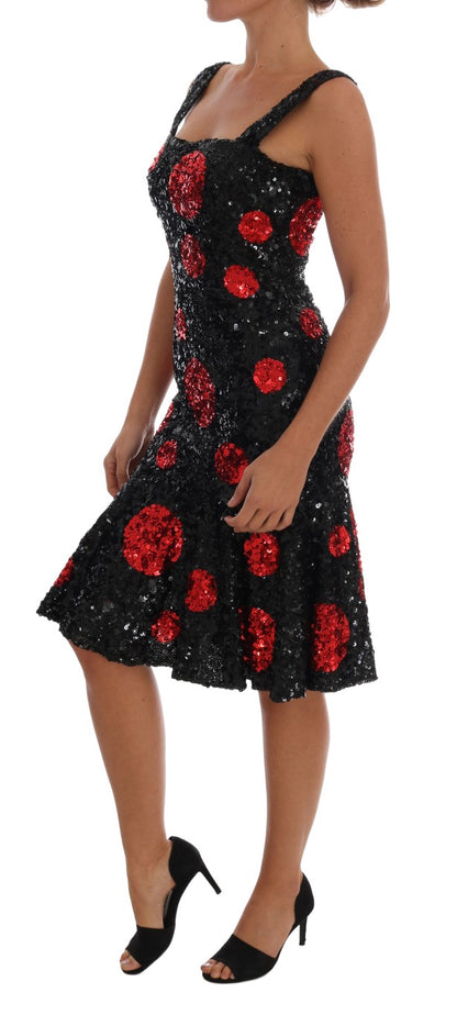  - Elegant Polka Dotted Shift Dress