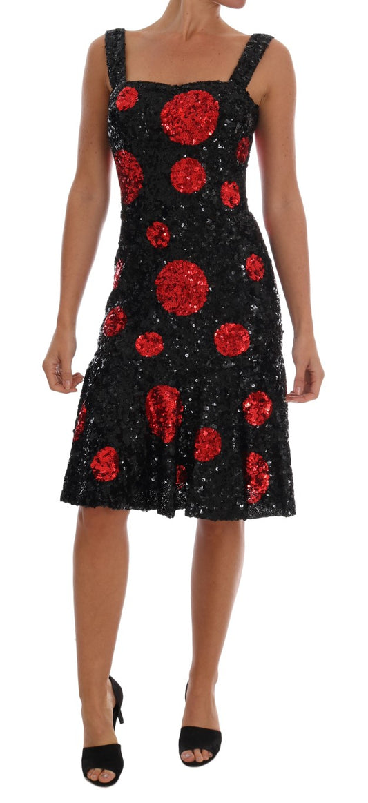  - Elegant Polka Dotted Shift Dress