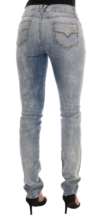  - Chic Light Blue Torn Slim Fit Jeans