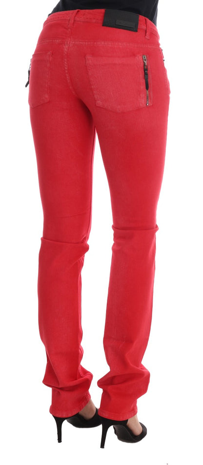  - Radiant Red Super Slim Designer Jeans