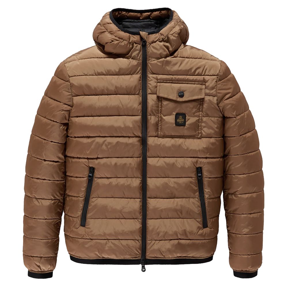 RefrigiWear Men's Short Down Jacket – Brown
