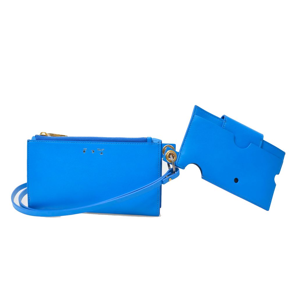  - Blue Leather Shoulder Bag