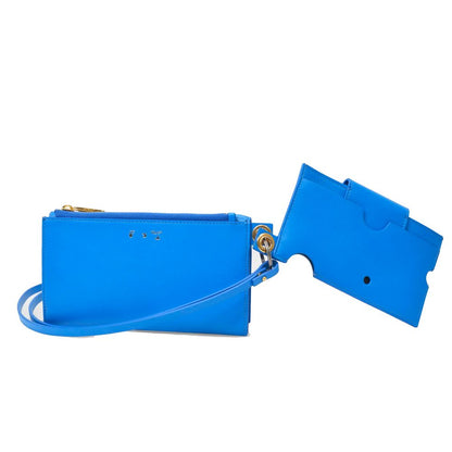  - Blue Leather Shoulder Bag