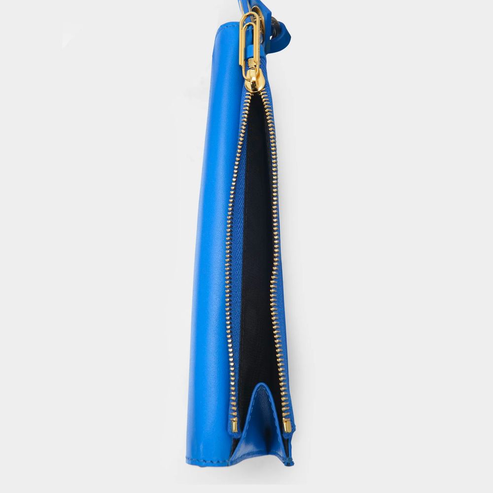 Blue Leather Shoulder Bag - The Luxe Alliance