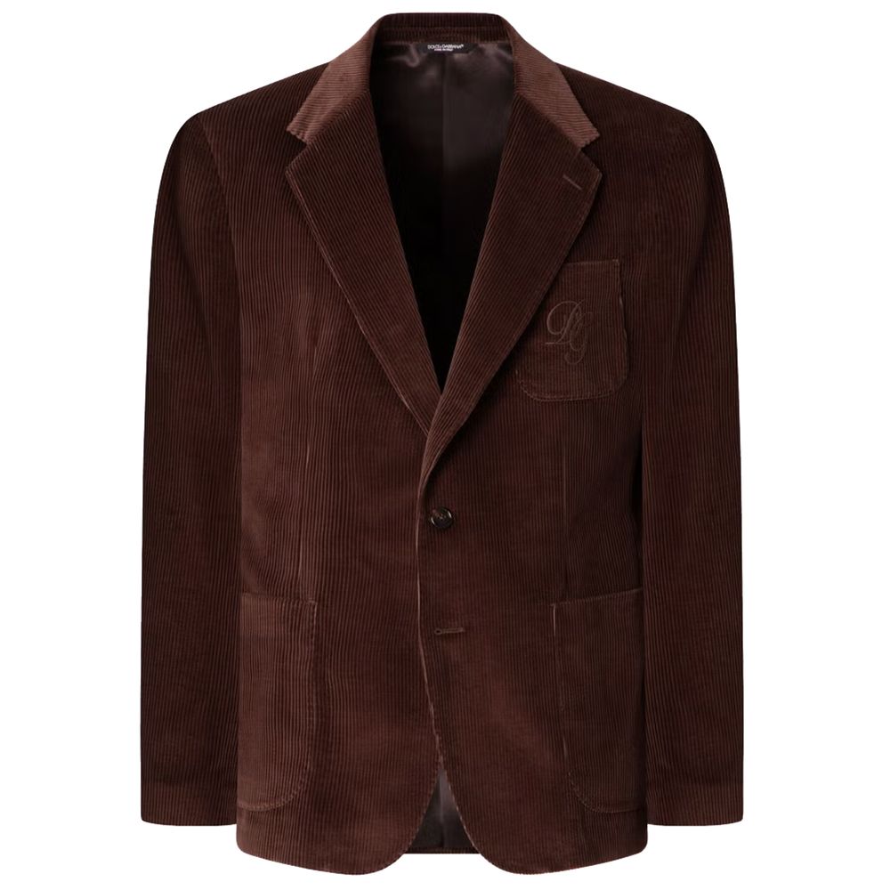 Brown Cotton Blazer - The Luxe Alliance