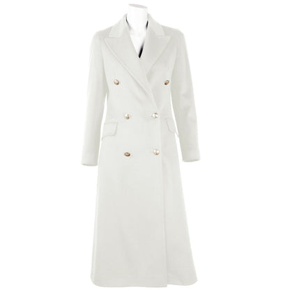 White Wool Vergine Jackets & Coat