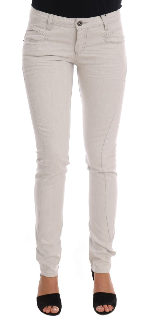  - Chic White Slim-Fit Stretch Jeans