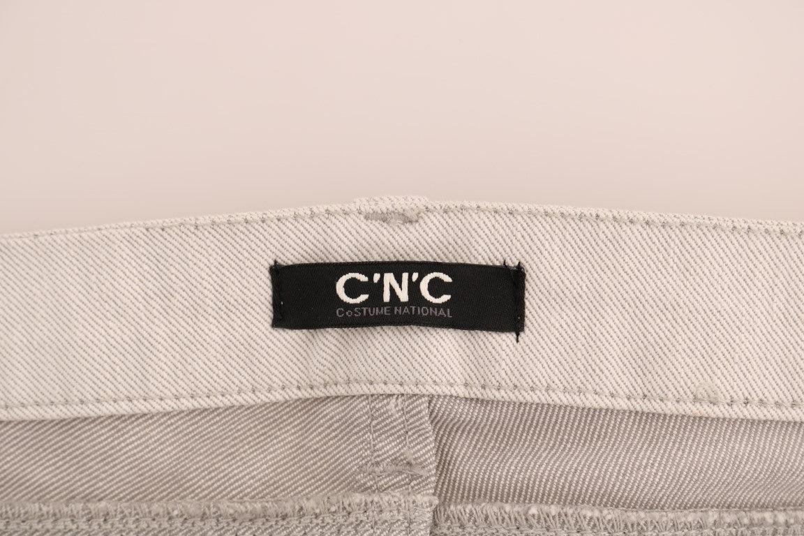  - Chic White Slim-Fit Stretch Jeans