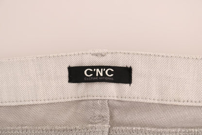  - Chic White Slim-Fit Stretch Jeans