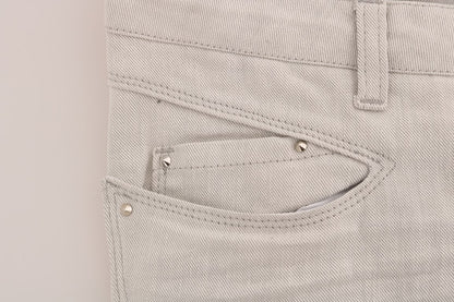  - Chic White Slim-Fit Stretch Jeans