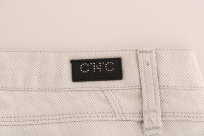  - Chic White Slim-Fit Stretch Jeans
