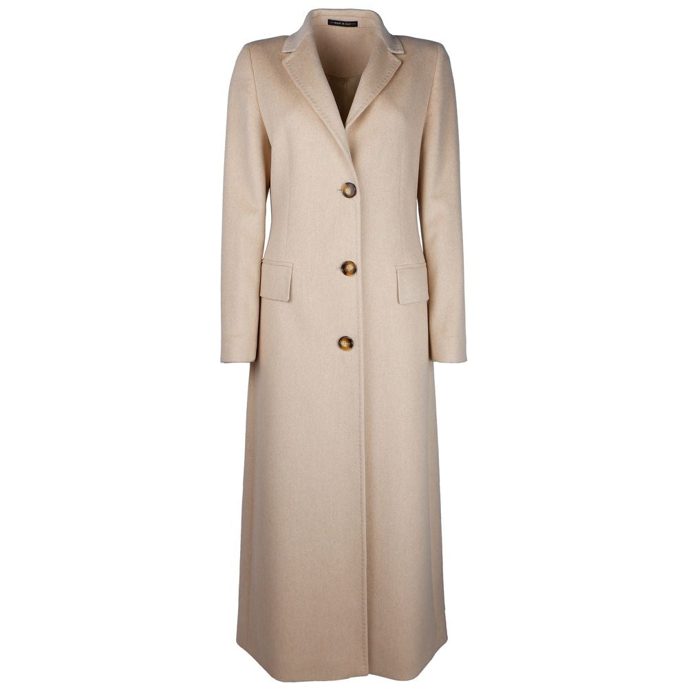 Beige Wool Vergine Jackets & Coat