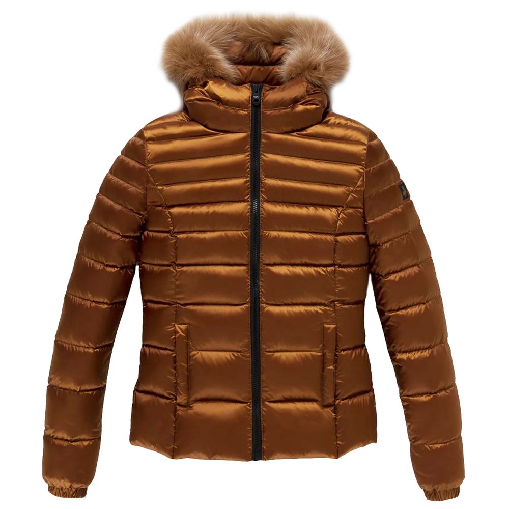 Orange Nylon Jackets & Coat - The Luxe Alliance