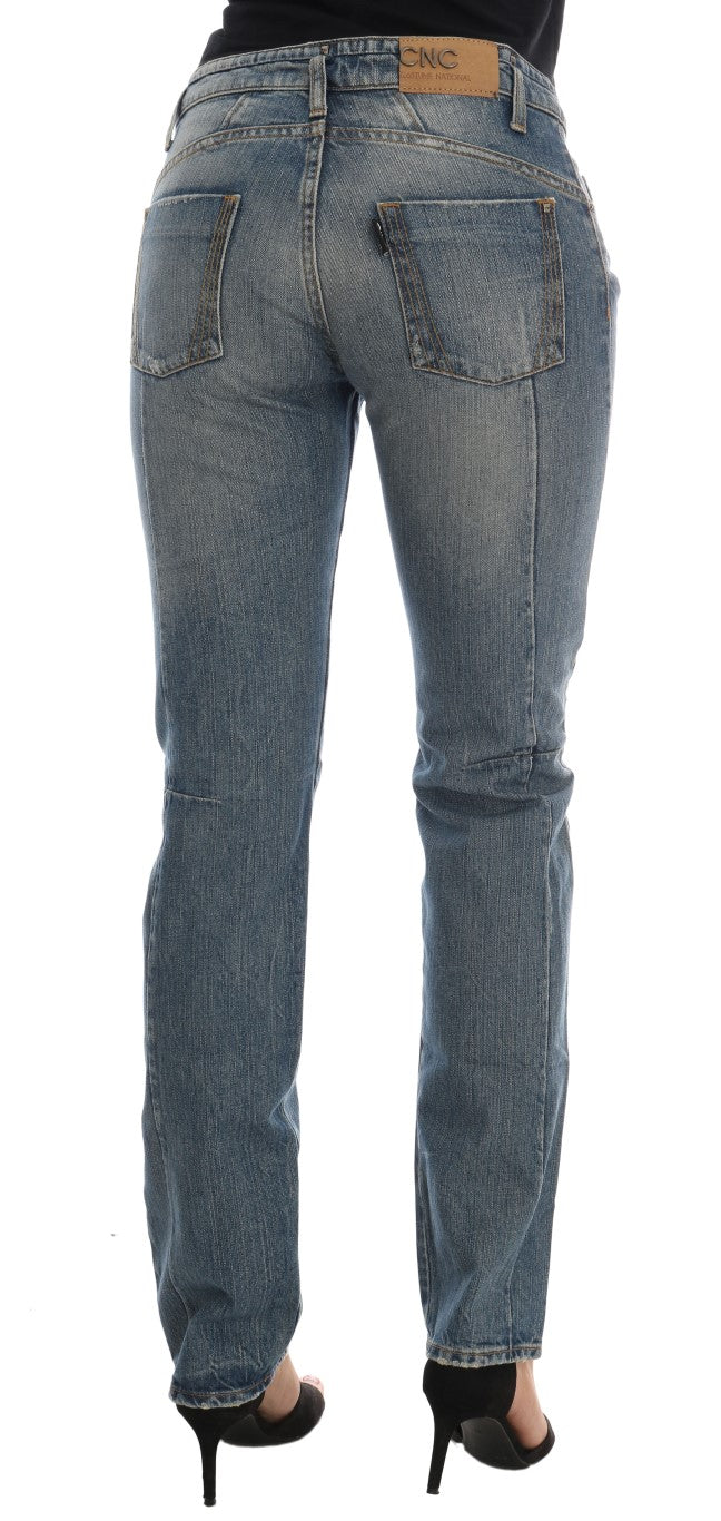  - Chic Blue Slim Fit Designer Jeans